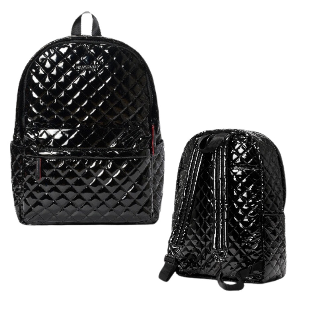 MZ WALLACE Metro Backpack Deluxe - Black Lacquer
